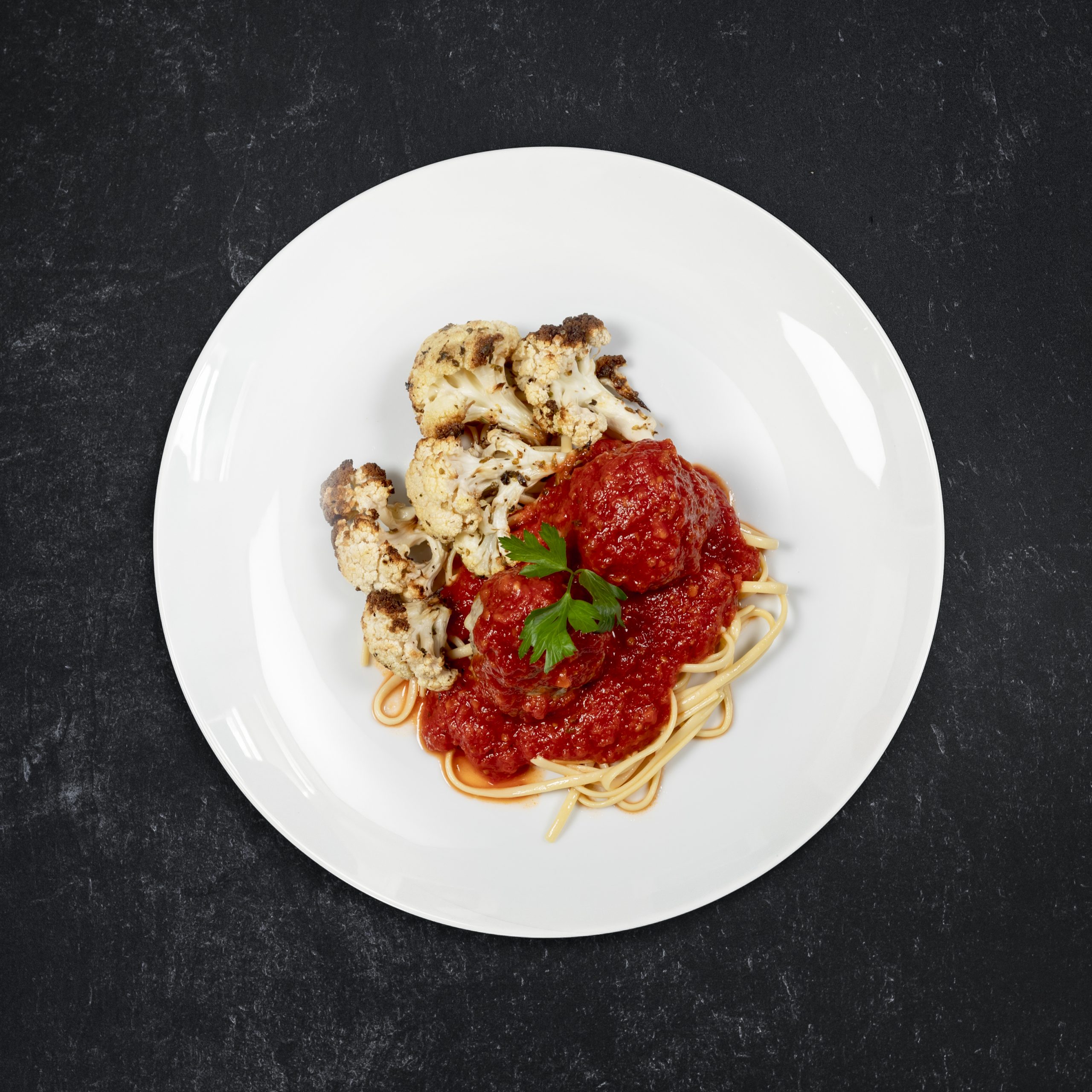 Venison Meatballs over Protein Pasta