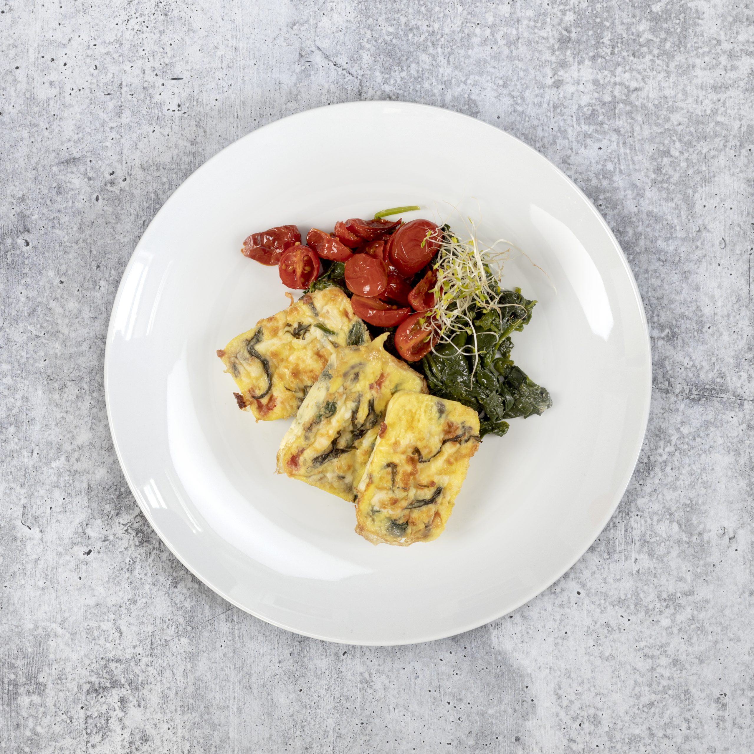 Roasted Tomato Caprese Egg Frittata