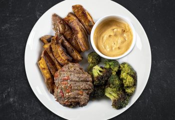 Free Avocado Stuffed Turkey Burger with Chipotle Aioli