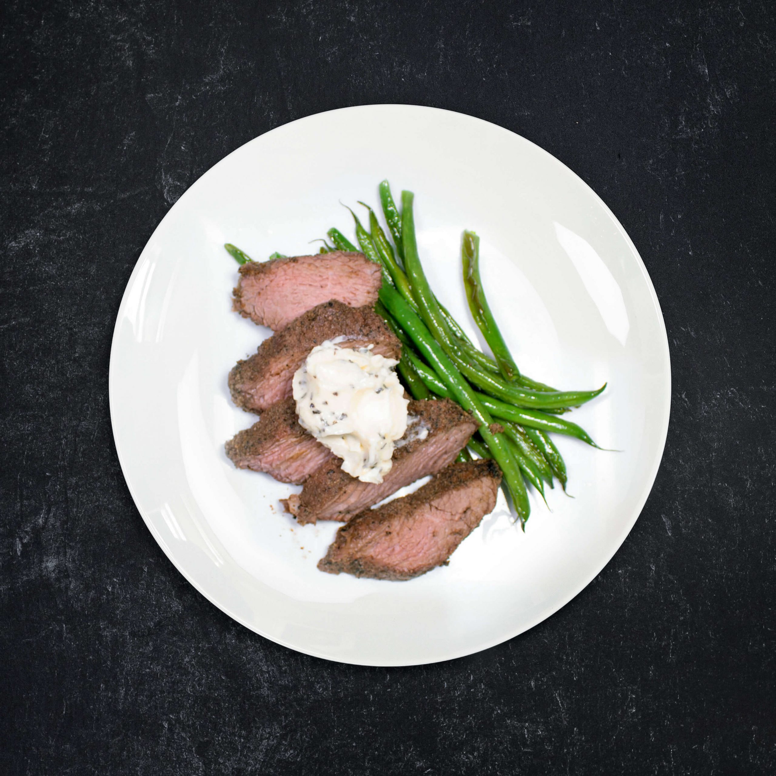 Grass-Fed Steak Tenders with Herb Butter