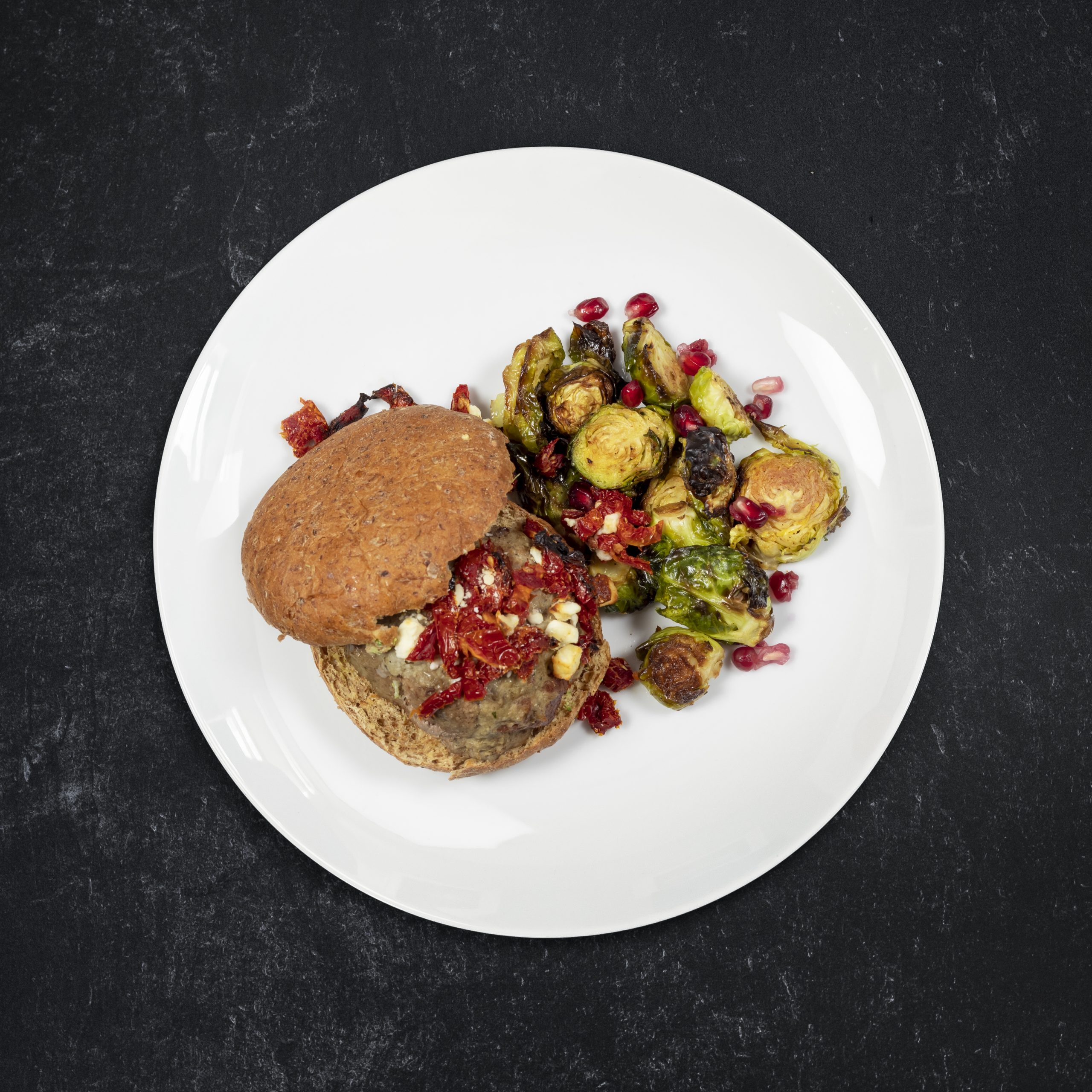 Mediterranean Turkey Burger with Lemon Dill Yogurt Sauce