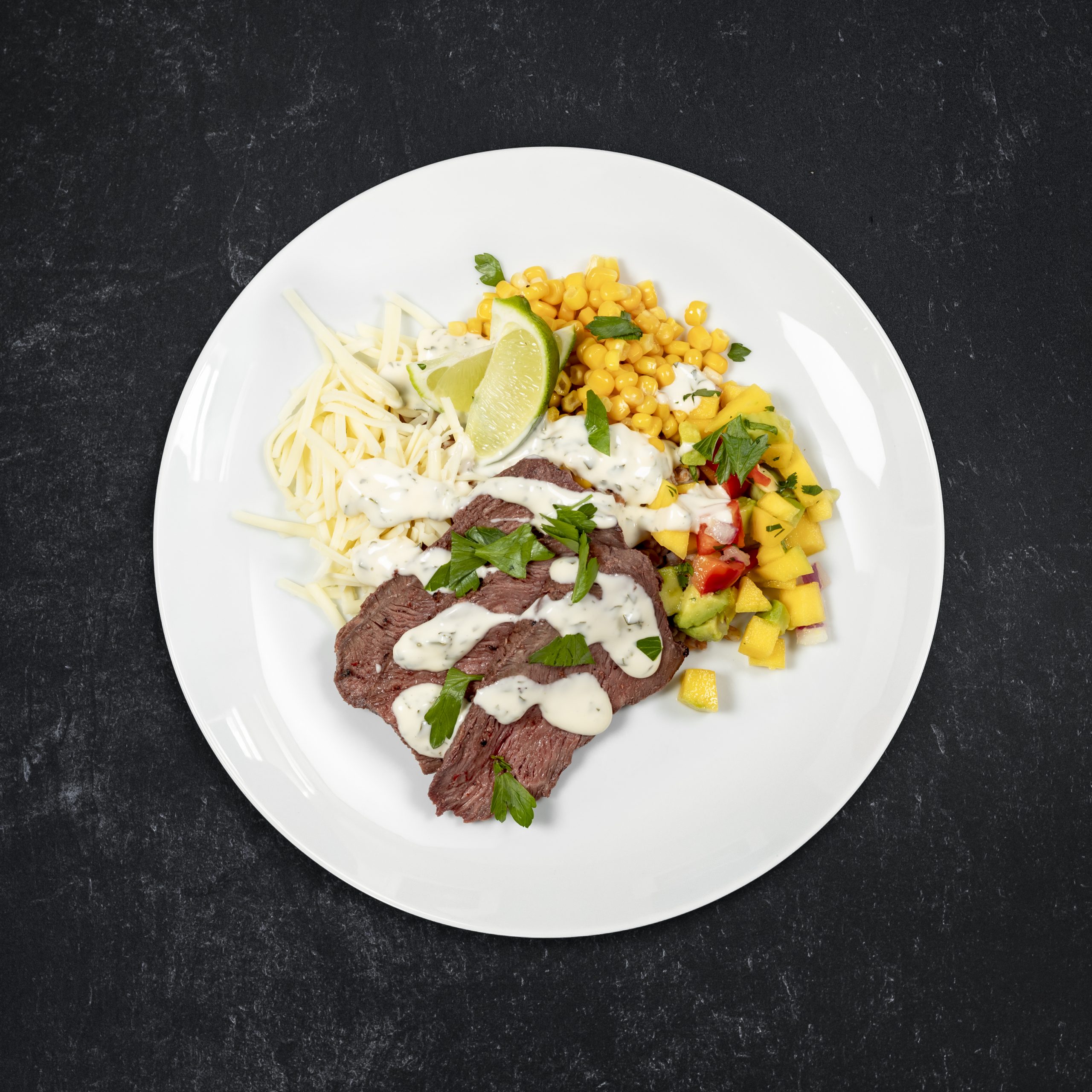Grilled Steak Burrito Bowl with Pineapple Salsa