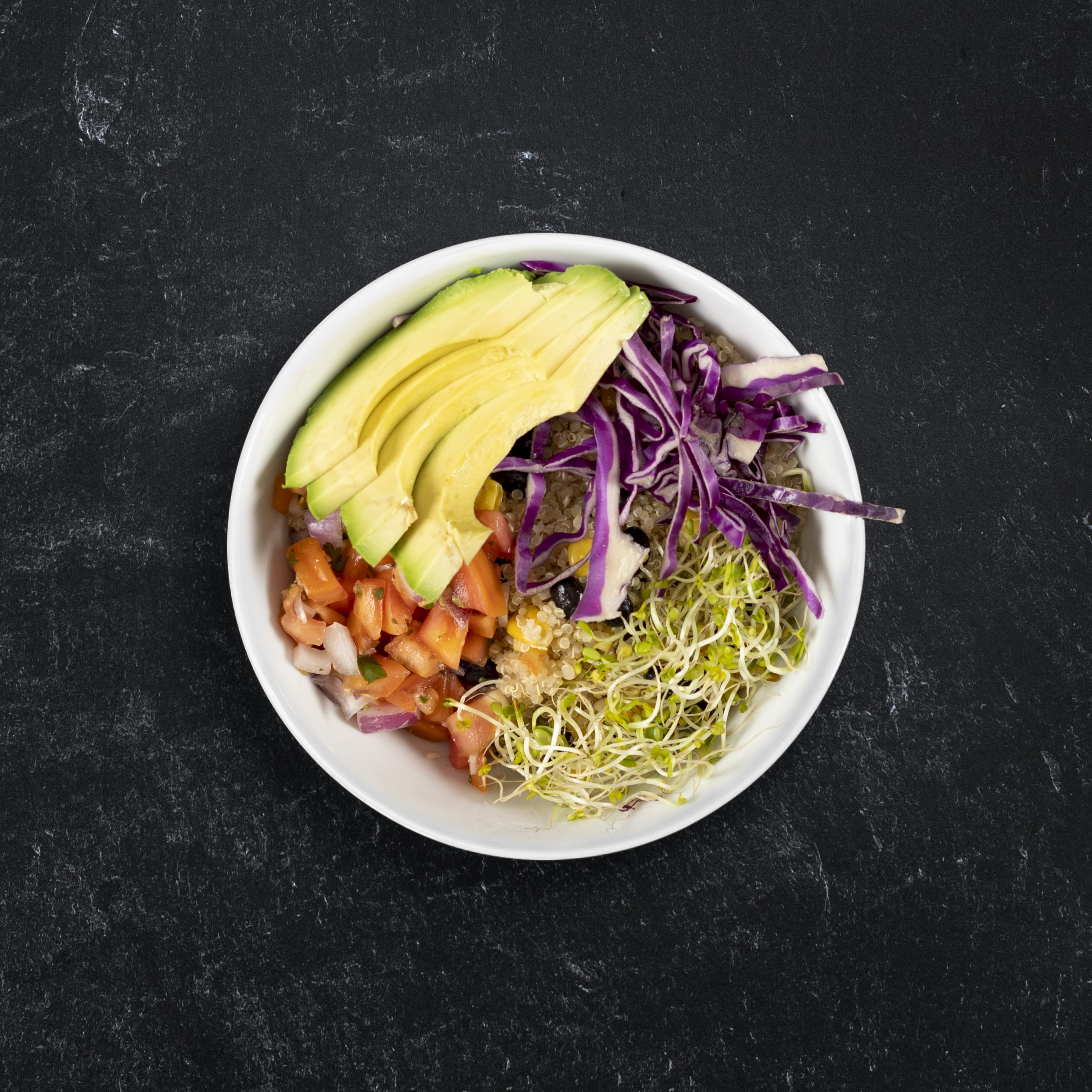 Quinoa Burrito Bowl with Chipotle Tahini Dressing