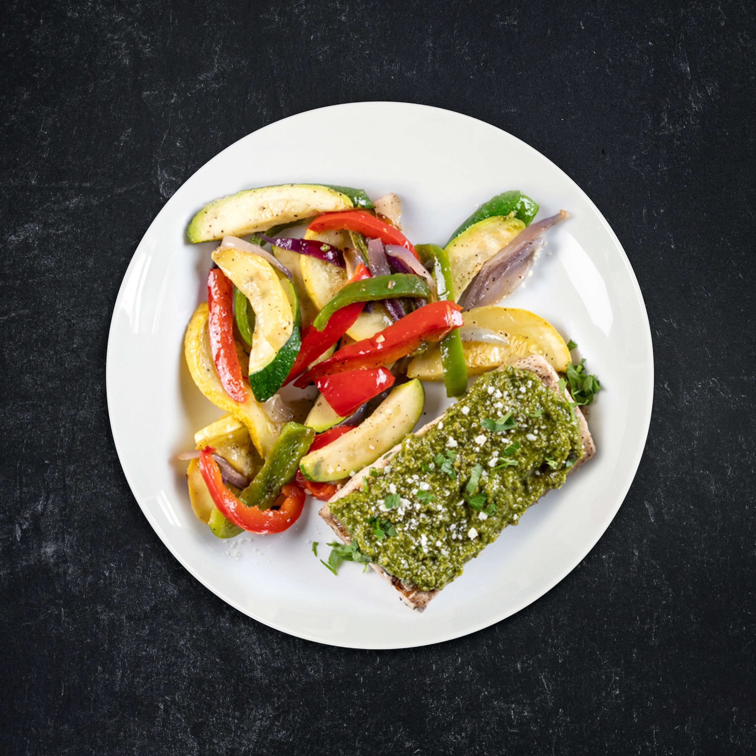 Wild Caught Cod with Basil Pesto