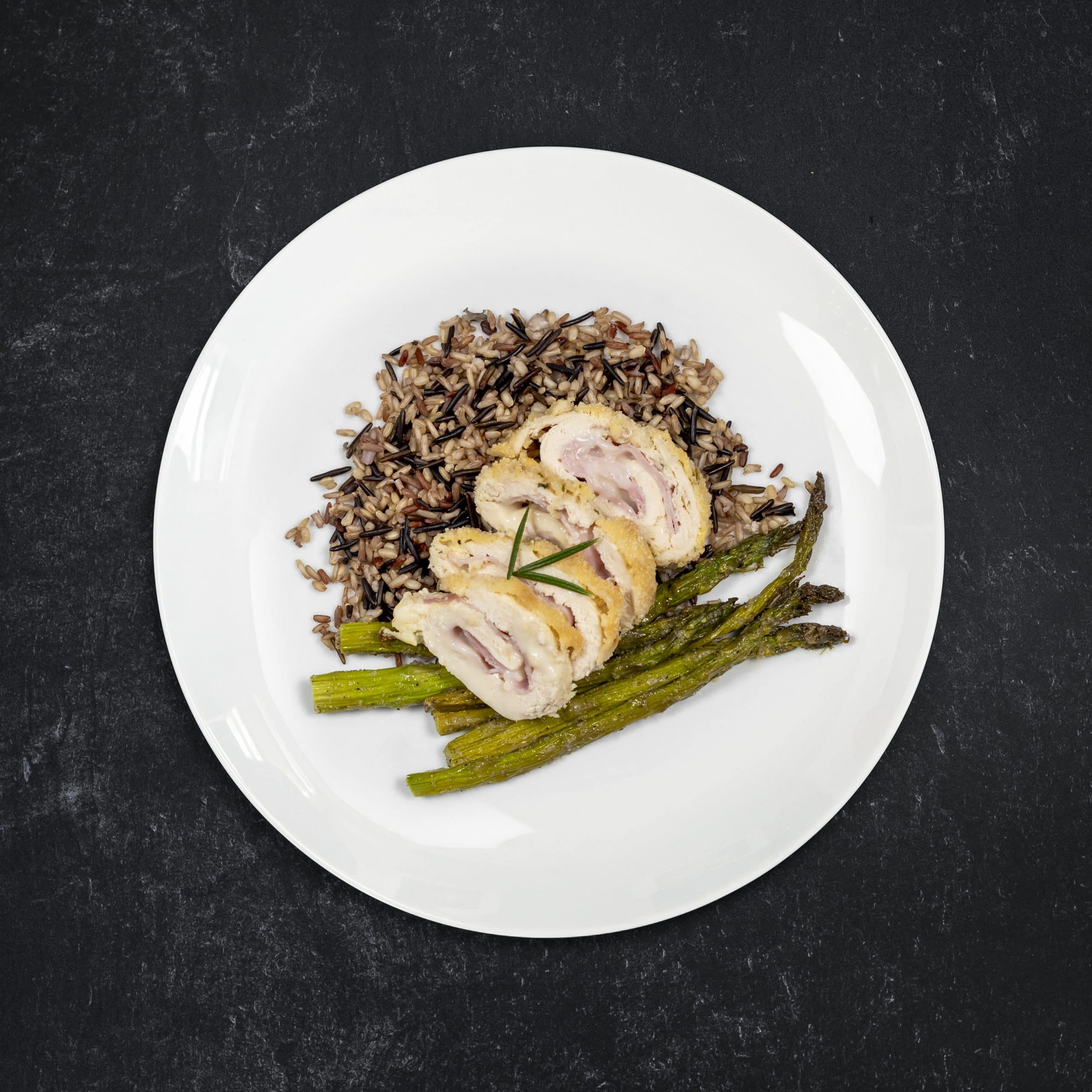 Chicken Cordon Bleu with Wild Rice