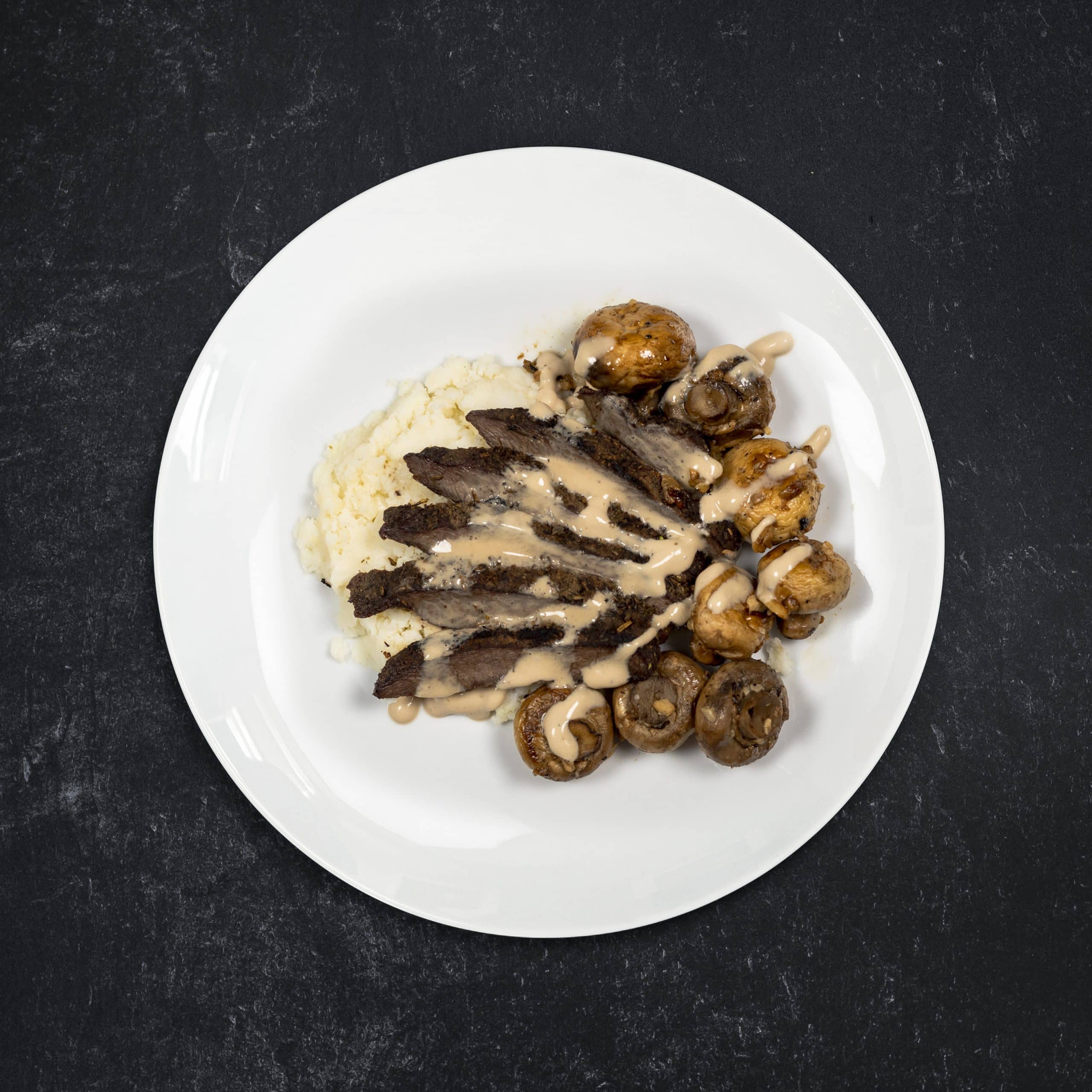 Grass-Fed Steak au Poivre with Yukon Gold Mash