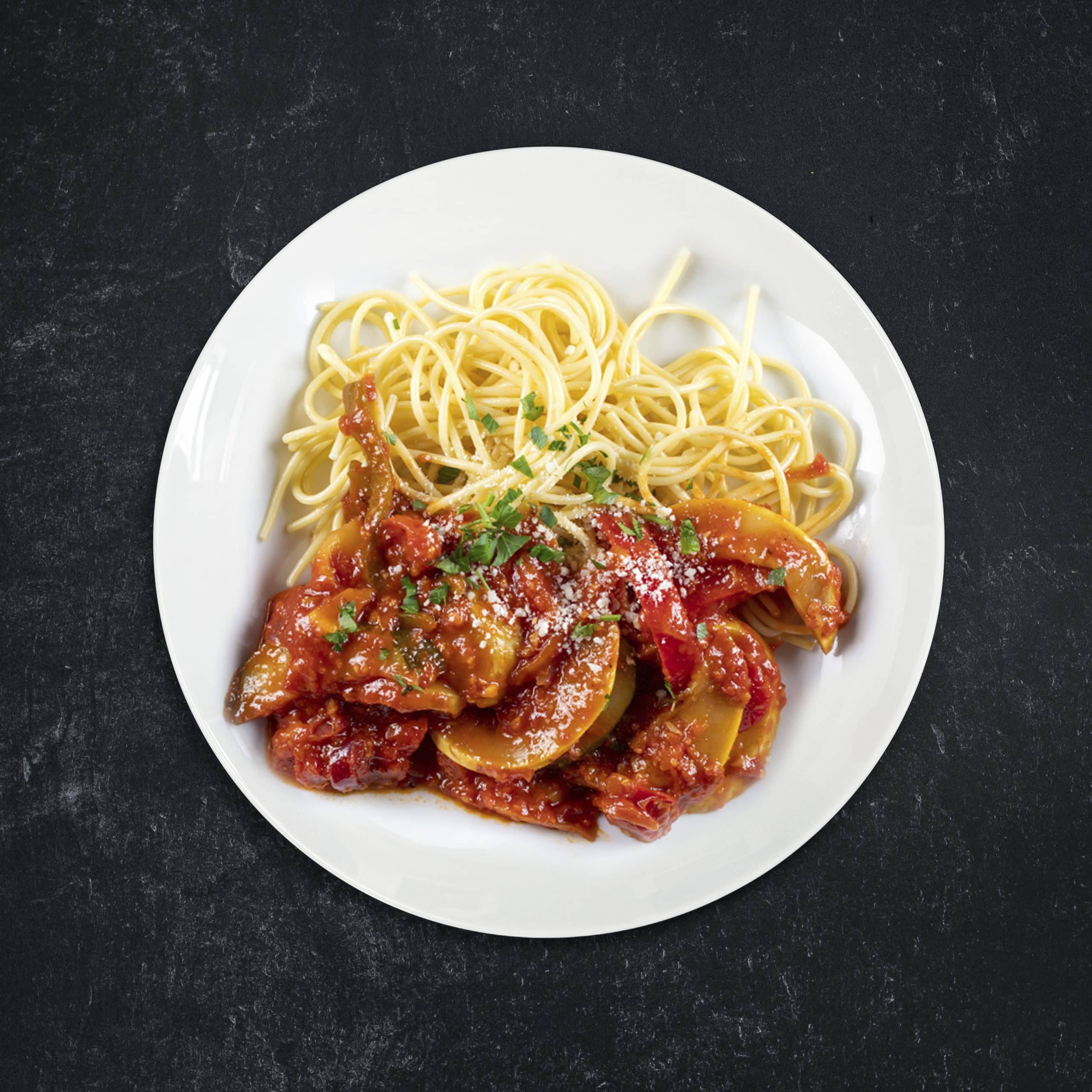Protein Pasta Primavera with Red Sauce