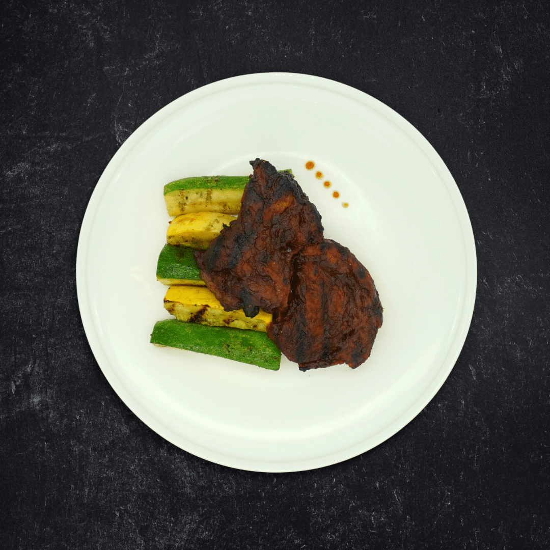 Low Carb Apple Butter BBQ Grilled Pork Chop