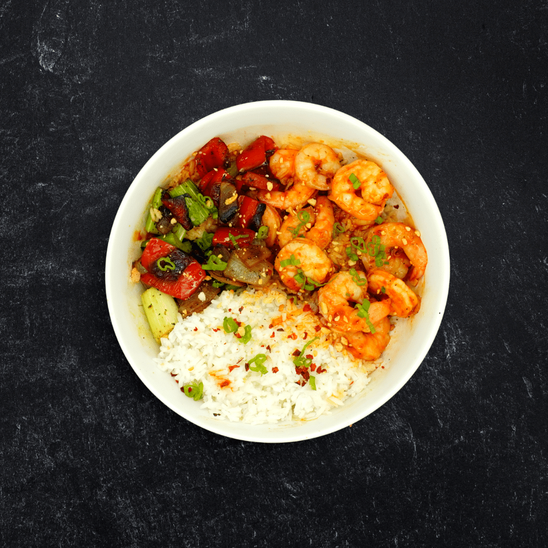 Kung Pao Shrimp Over Jasmine Rice