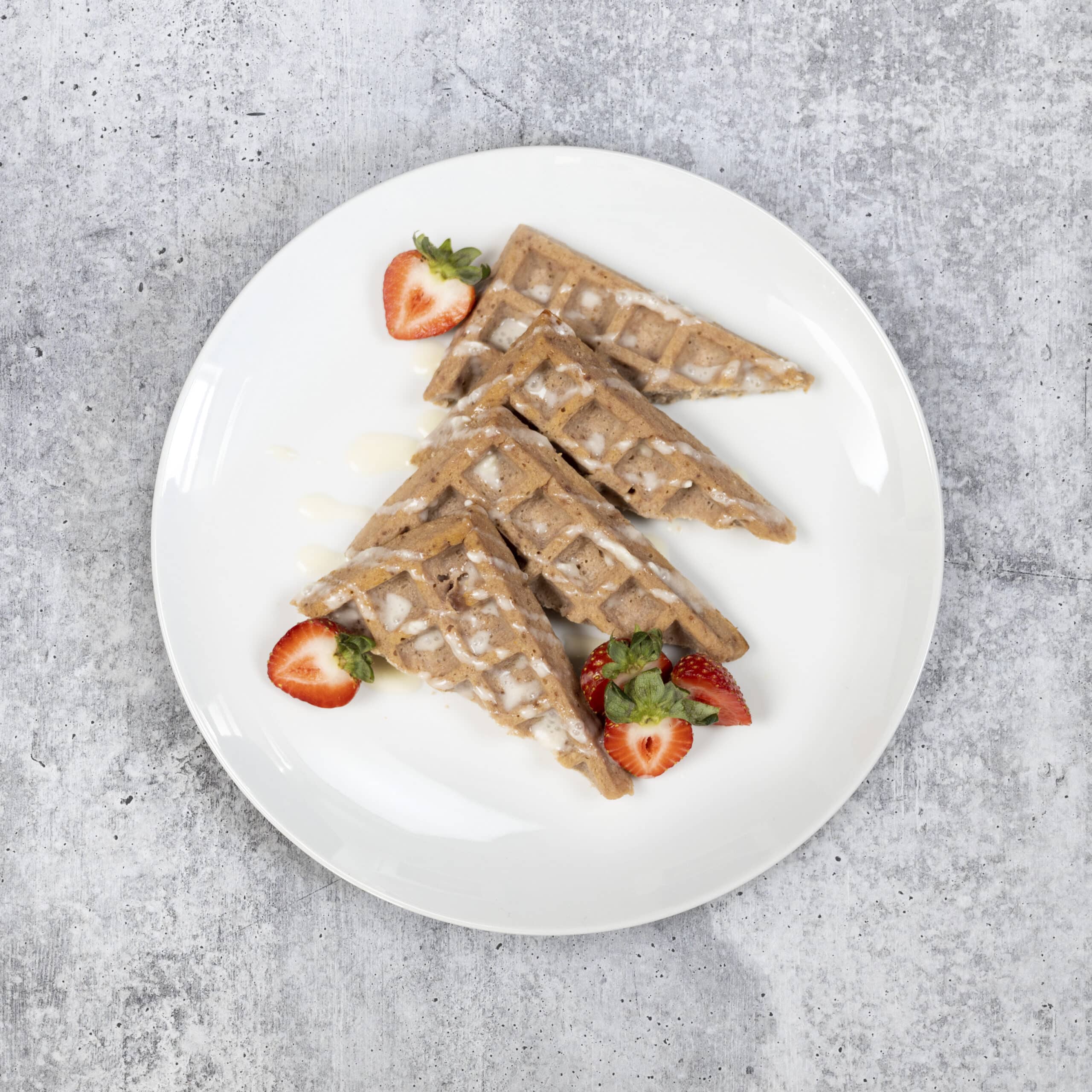 Strawberry Shortcake Protein Waffles