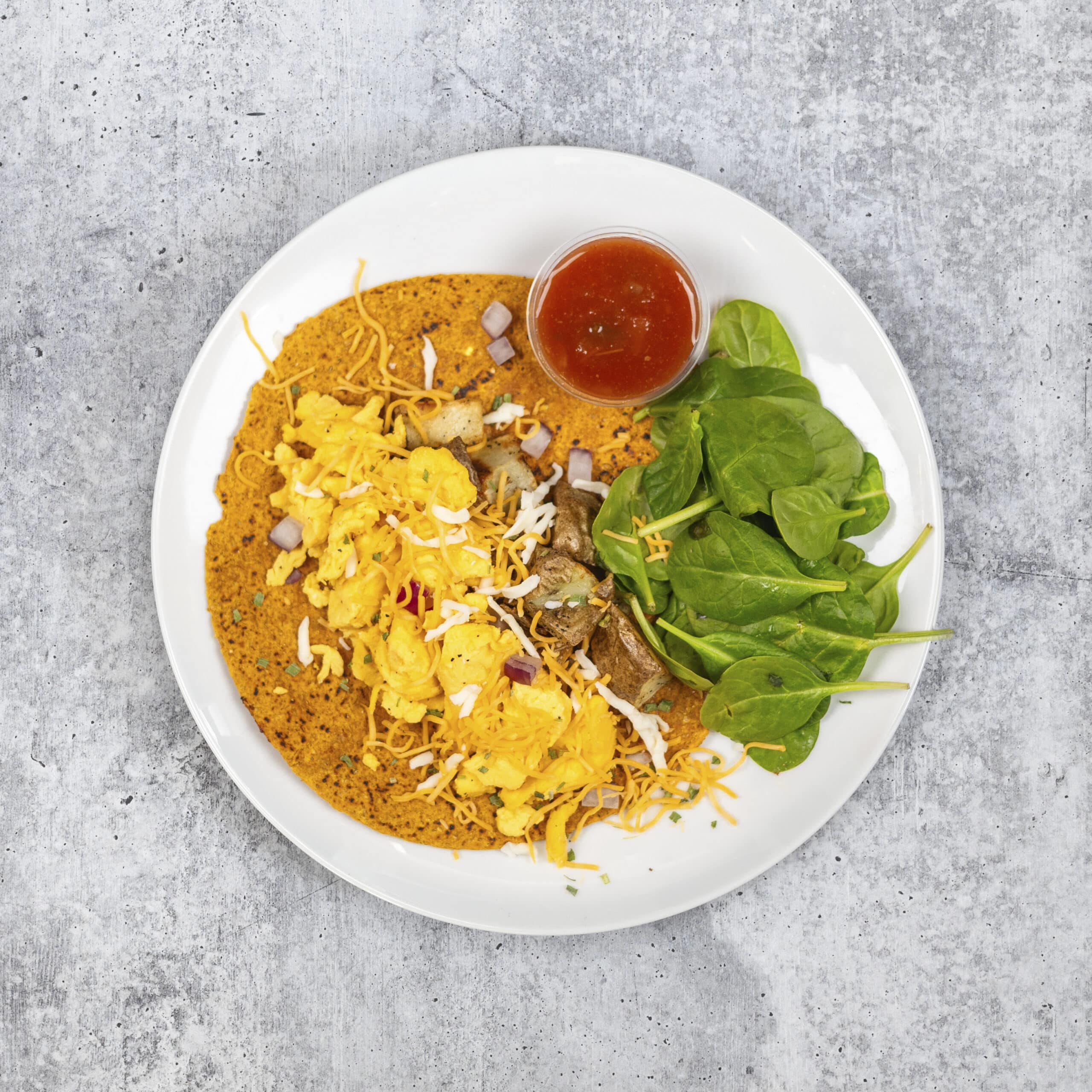 Loaded Breakfast Burrito on Sprouted Grain