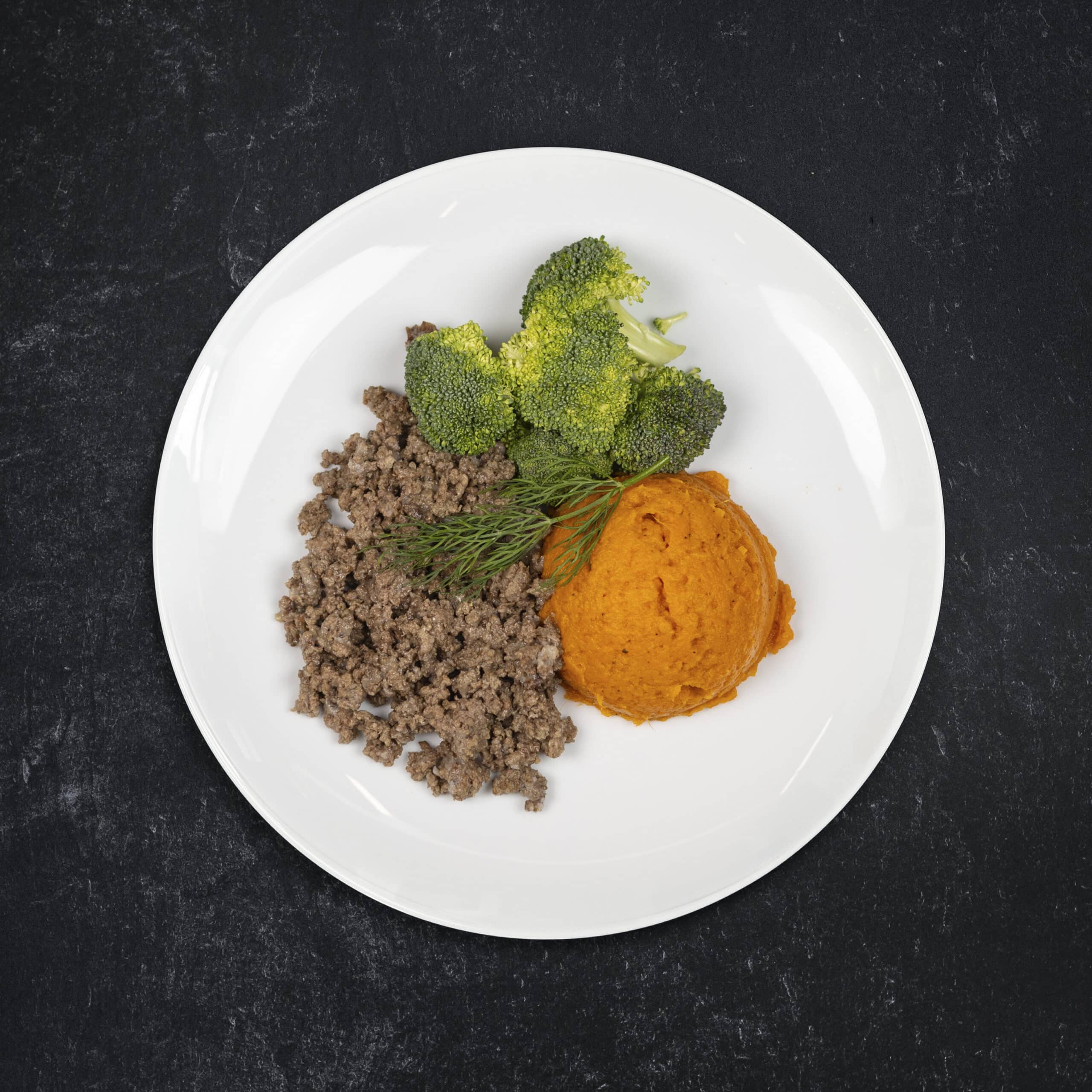 Grass-fed Beef with Mashed Sweets