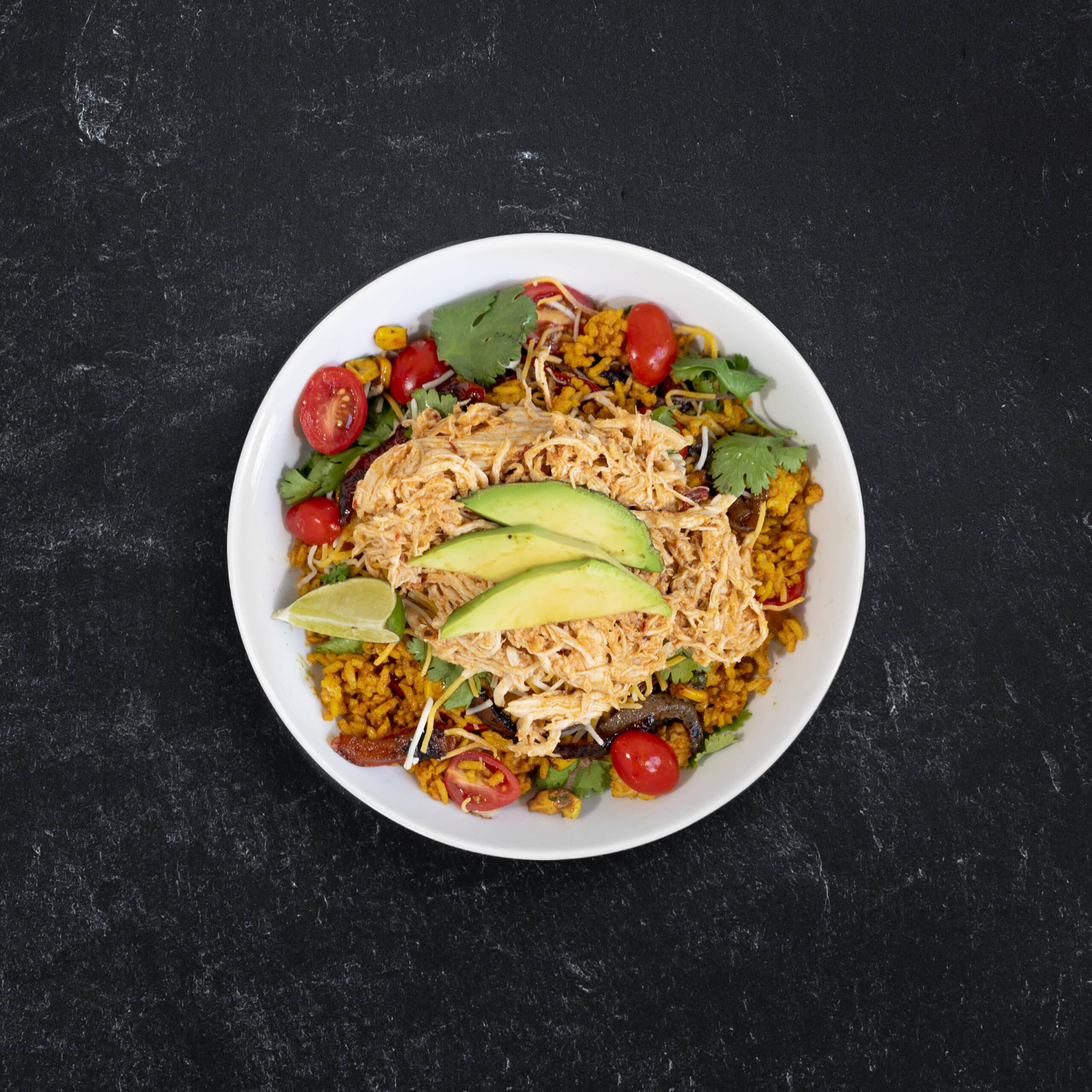 Low Carb Chipotle Chicken Carnitas Burrito Bowl