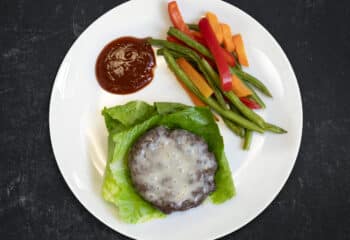 Smokehouse BBQ Gouda Grass-Fed Burger Lettuce Wrap Smokehouse BBQ Gouda Grass-Fed Burger Lettuce Wrap