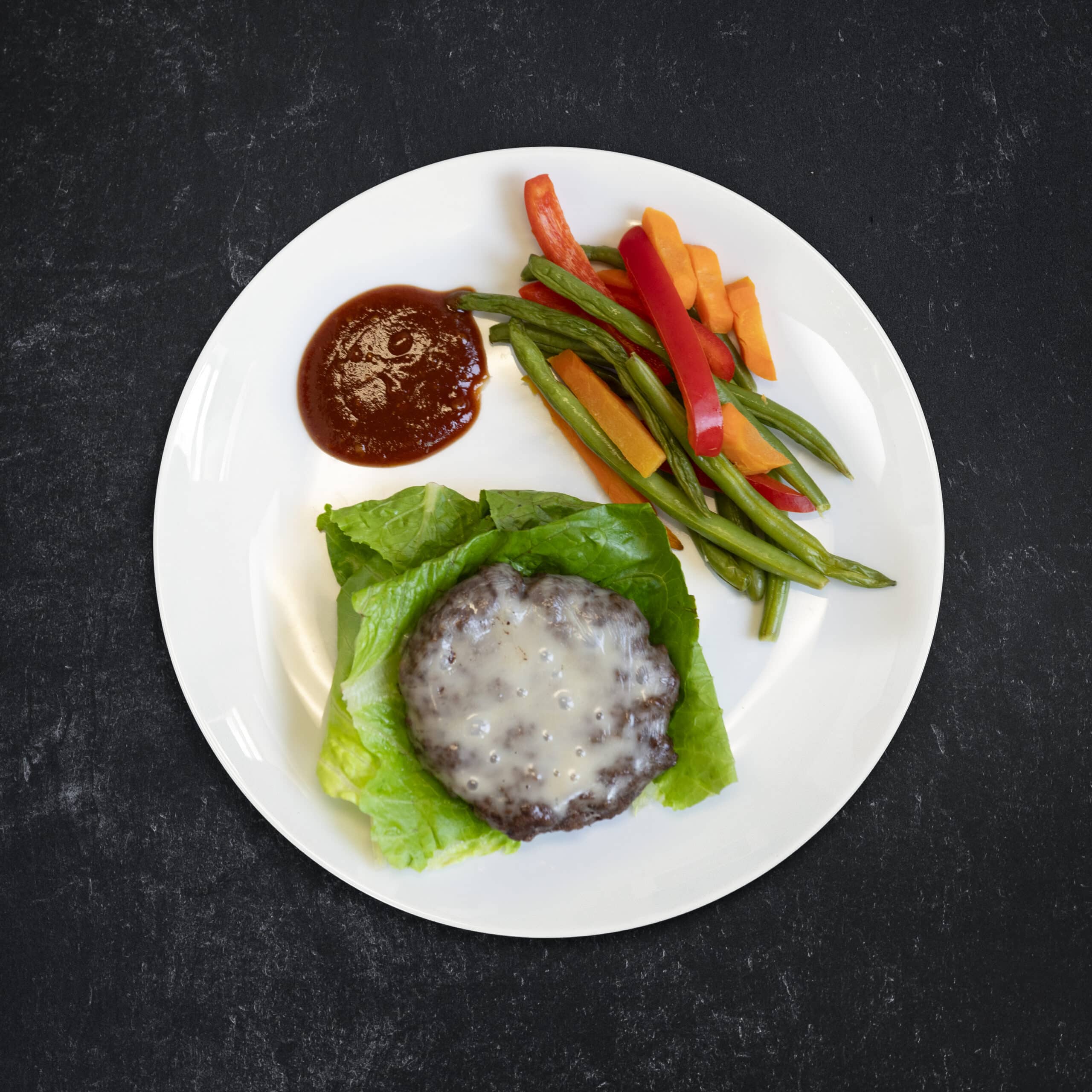 Smokehouse BBQ Gouda Grass-Fed Burger Lettuce Wrap