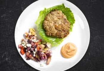 Bacon Ranch Chicken Burger Lettuce Wrap with BBQ Aioli Bacon Ranch Chicken Burger Lettuce Wrap with BBQ Aioli