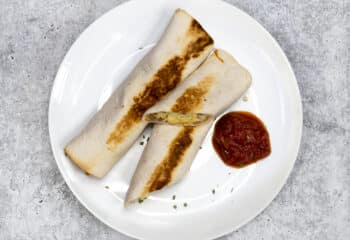 Bacon Cheddar Breakfast Taquito on Low Carb Tortilla Bacon Cheddar Breakfast Taquito on Low Carb Tortilla