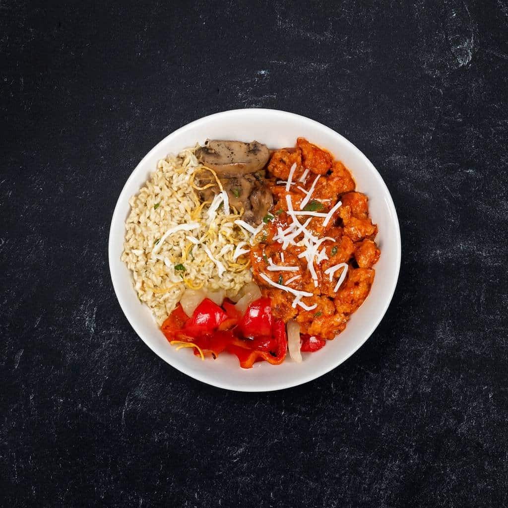 Low Carb Buffalo Chicken Cheesesteak Bowl