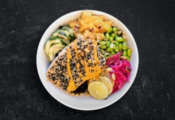 Free Spicy Salmon Black Rice Bowl